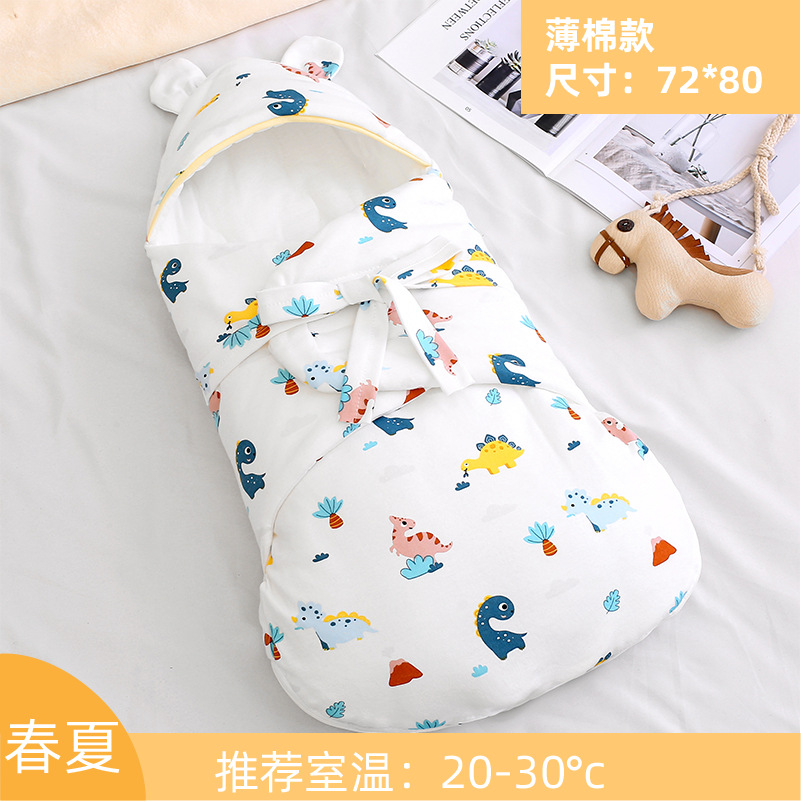 [얇은 면 스타일] Xiaocao Dinosaur 72*85 (0-3개월)