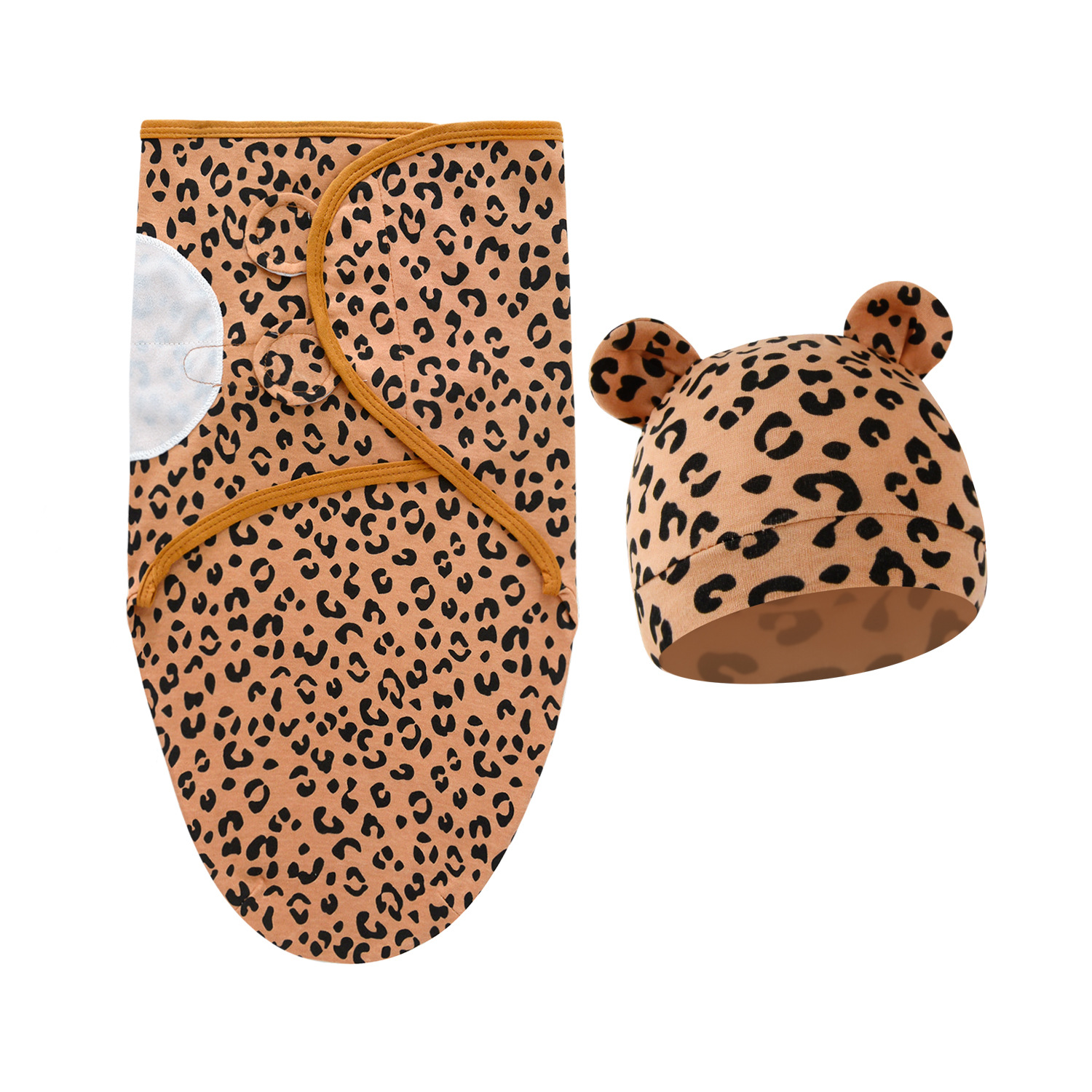 브라운 레오파드 프린트 (포대기 + 싱글 기장)