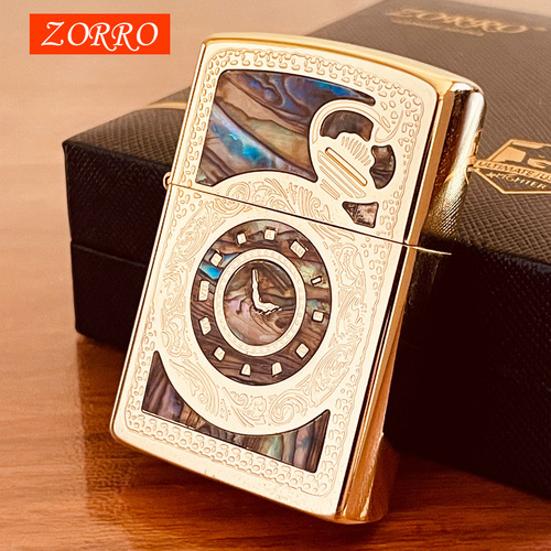 ZORRO Hong Kong Zorro brand kerosene lighter classic smoked blue shell series gift for boyfriend