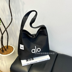 aloyoga ヨガバッグ ショルダー キャンバスバッグ ユニセックス 大容量 ショッピングバッグ バケットバッグ スポーツ フィットネスバッグ