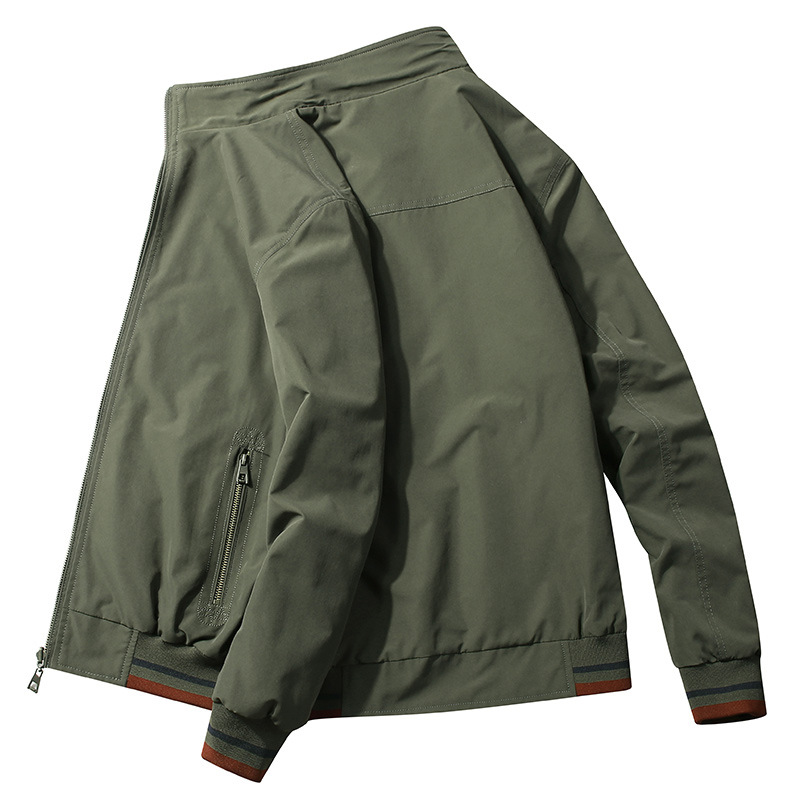 New autumn and winter men's casual stand up collar double-sided top jacket, youth high-quality version_voghion.com