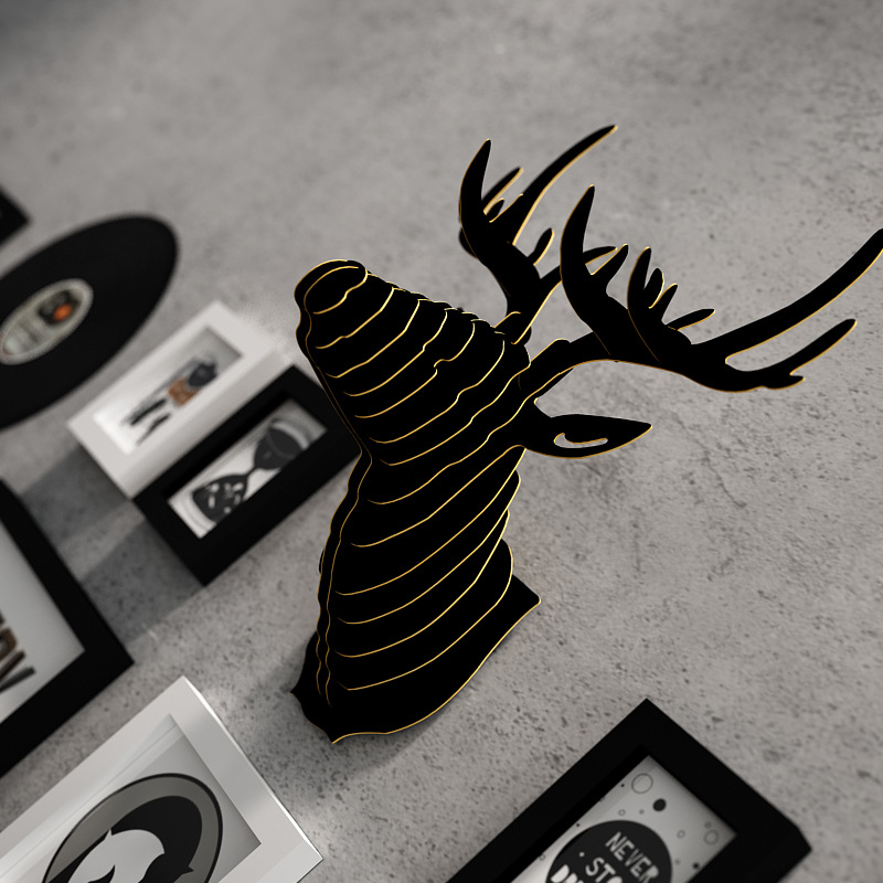 Polymer 7394 Nordic living room sofa photo wall HOME large clock combination photo frame real clock exchangeable photo