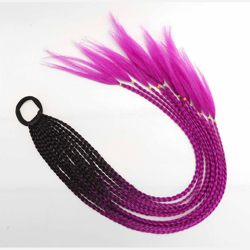 Fábrica al por mayor color trenza peluca hembra hip hop gradiente teñido trenza color de trenza sucia trenza cola de caballo