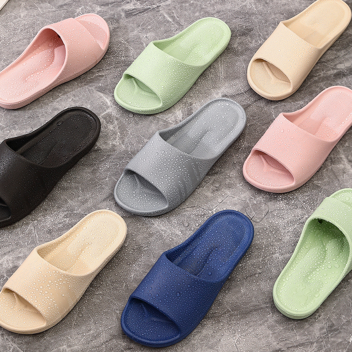 summer non-slip indoor home ultra-soft women's slippers for bathroom