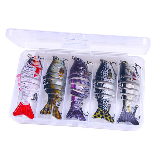 Multi-section fish hard bait Luya fishing bait bionic multi-section fake bait foreign trade field Luya bait fishing gear set wholesale