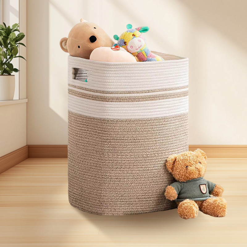Amazonクロスボーダー織物収納バスケット、折りたたみ式汚れた衣類バスケット、大容量家庭用汚れた衣類バスケット、シンプルな収納バスケット|undefined
