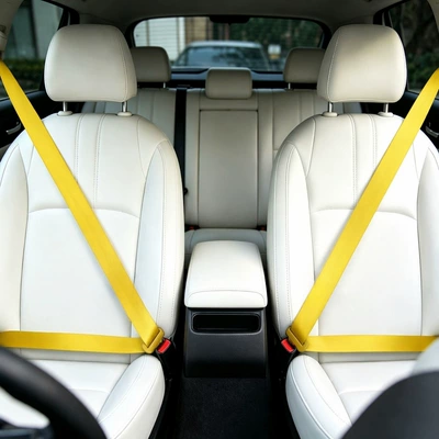 solid color high-quality nylon: Car seat belt - yellow
