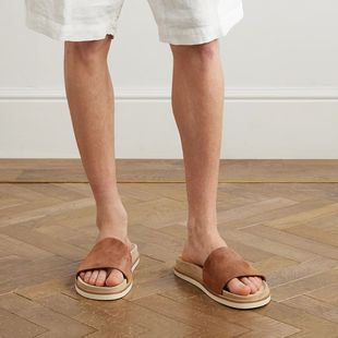 Men's Slippers for Summer Outer Wear, Fashionable Casual Sandals, Youth Personality, Handsome Flip-Flops, Breathable Beach Shoes