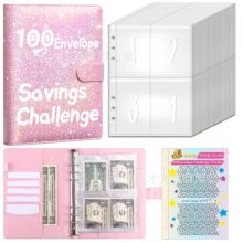 100Envelope Challenge情侣100天挑战存钱现金信封储蓄手账本定制