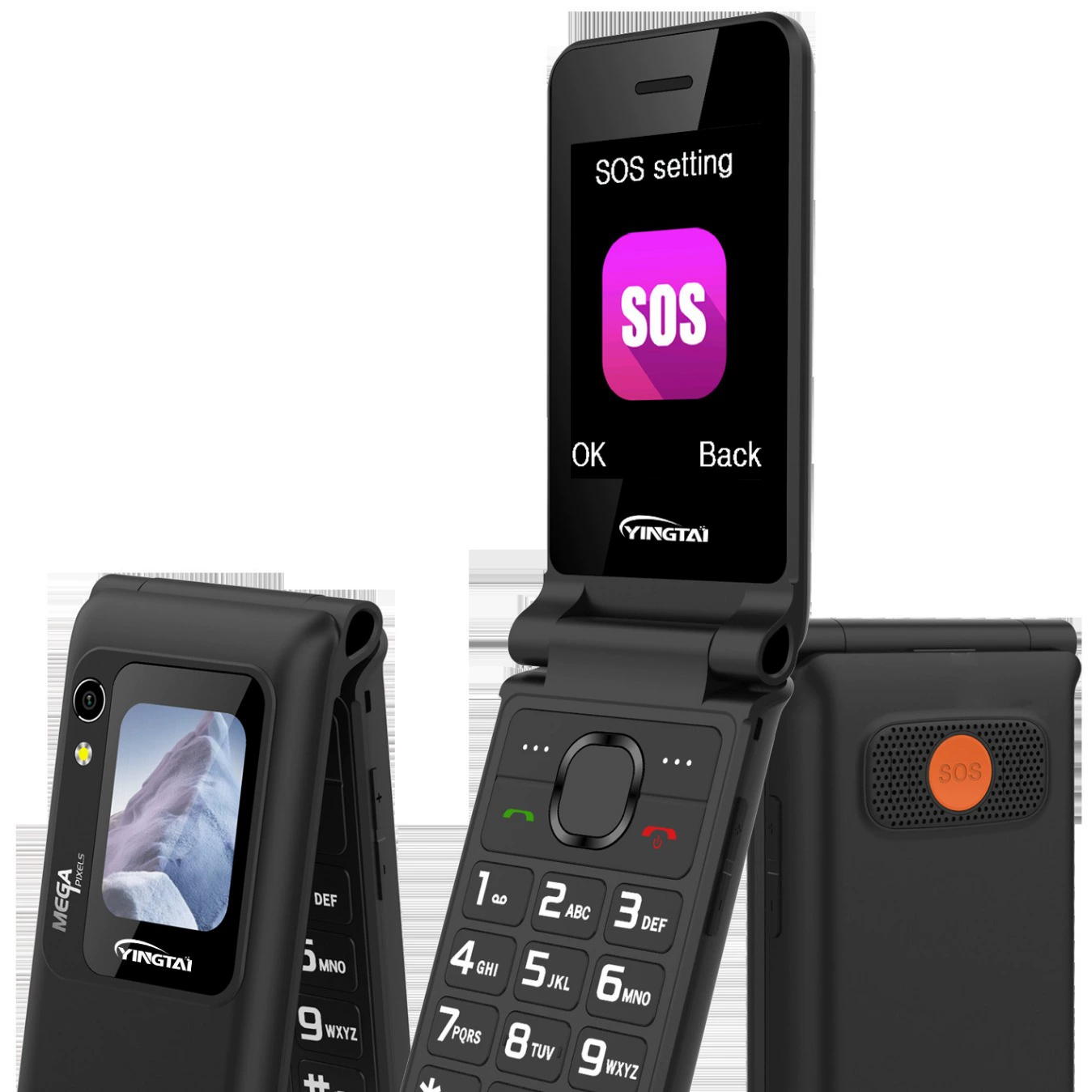 Мобильный телефон для пожилых, складной экран, 2G, 4, 4G, (торговля через границы), широкий экран