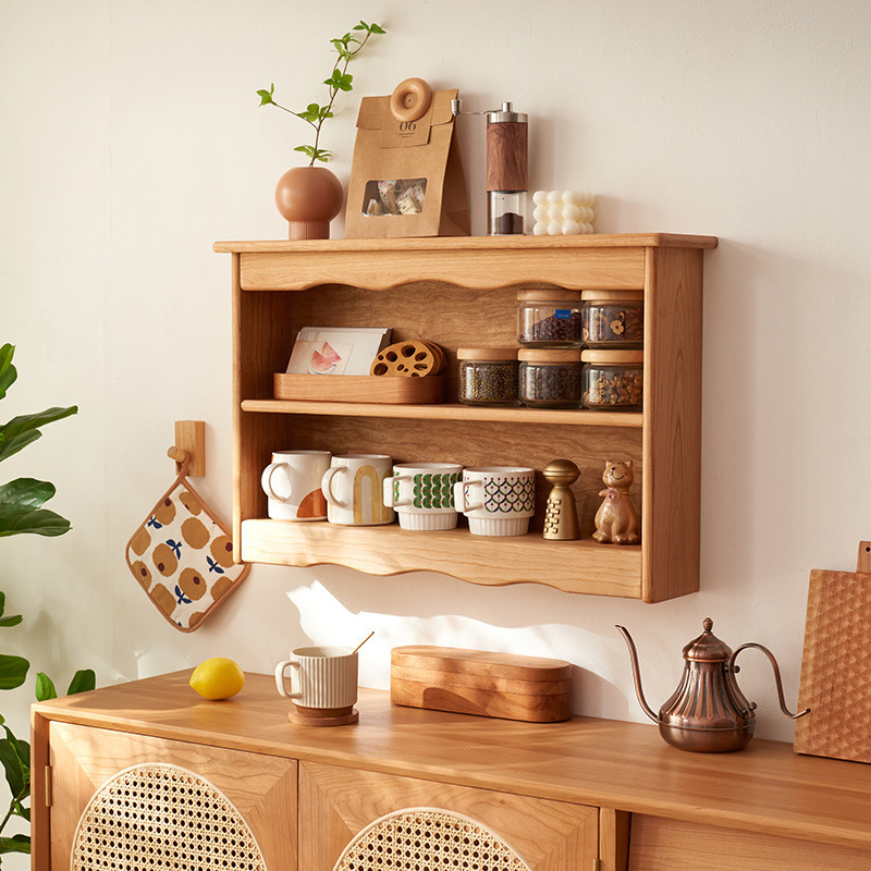 Solid Wood Wall Cabinet Hanging Cabinet Wall-mounted Storage Cabinet Sideboard Nordic Wall Bookcase Wood Cherry Wood Storage Rack Solid Wood Wall Cabinet Hanging Cabinet Wall-mounted Storage Cabinet Sideboard Nordic Wall Bookcase Wood Cherry Wood Storage Rack