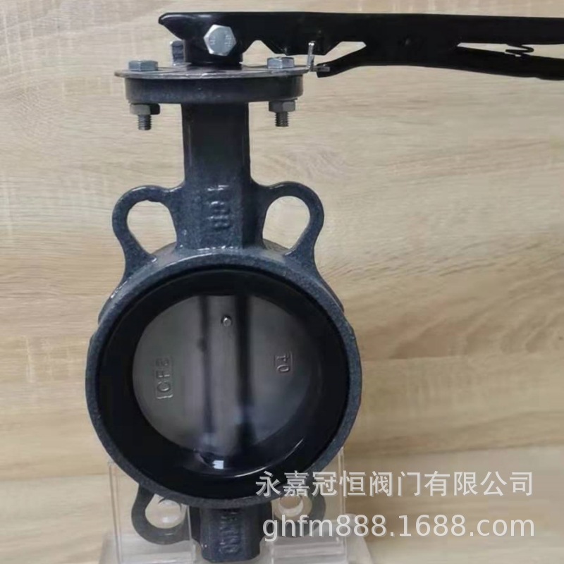 手柄对夹蝶阀 D71XP-10Q DN150 手柄软密封蝶阀