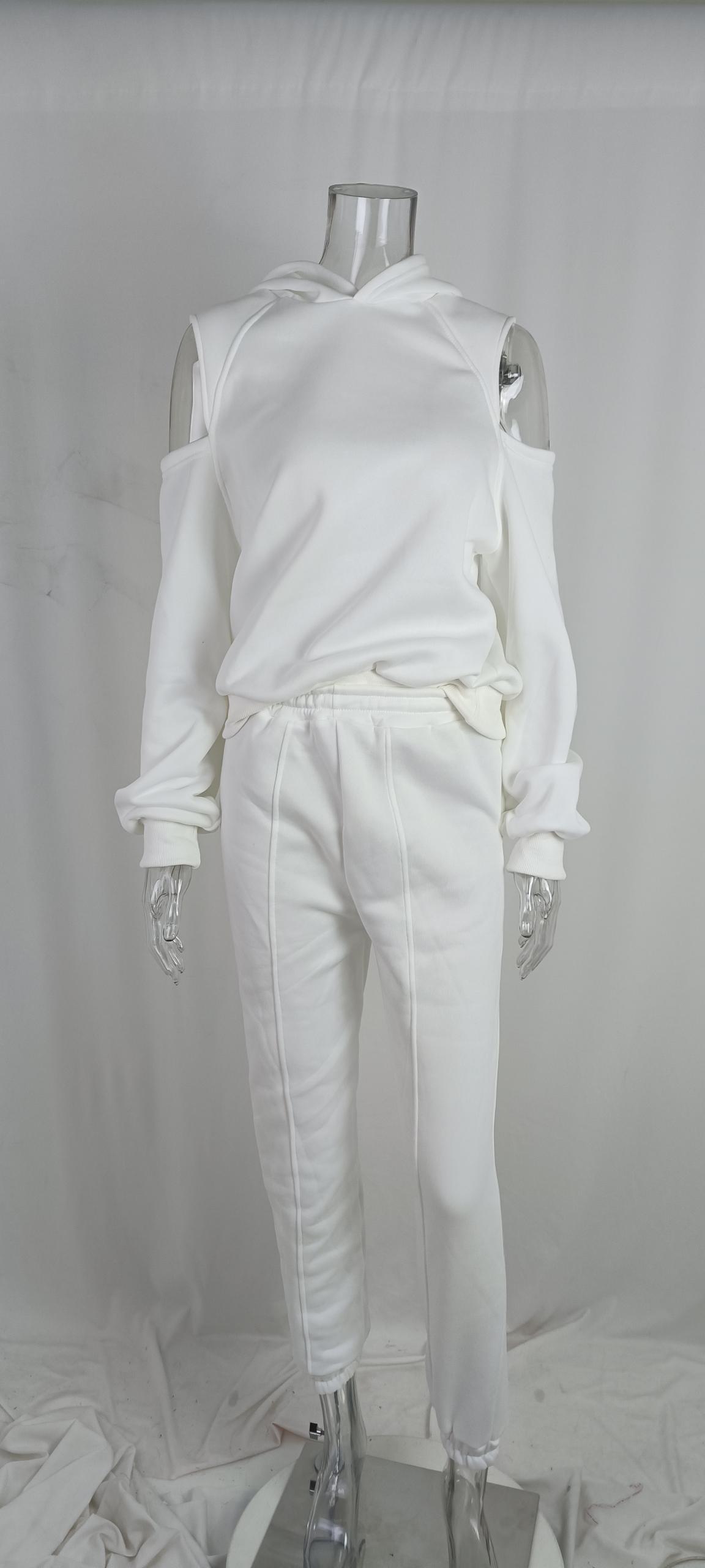 Versatile Women's Fleece-lined Long-sleeve Shorts Set For Spring_voghion.com