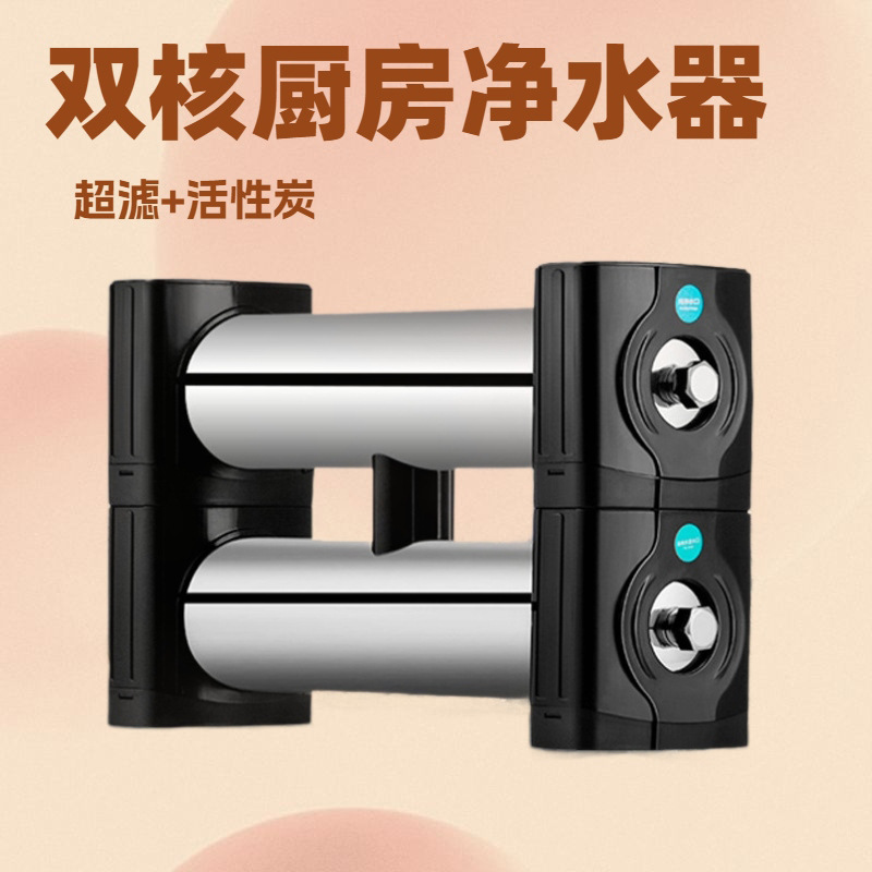 Stainless Steel Household Water Purifier Ultrafiltration Kitchen Tap Water Twin-Star Filter Ultrafiltration Sterilization Filter Element