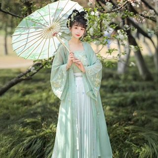 冷风残影新款汉服成人女春夏套装中国风长干寺日常古风刺绣三件套