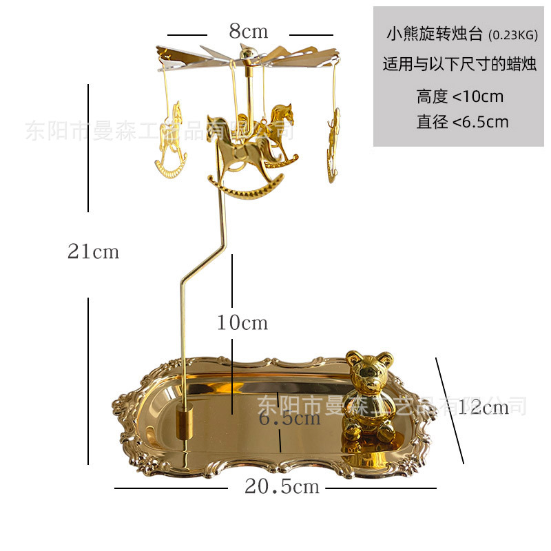Luz de lujo plata giratoria aromaterapia candelabro bandeja retro europeo romántico oro linterna decoración del hogar