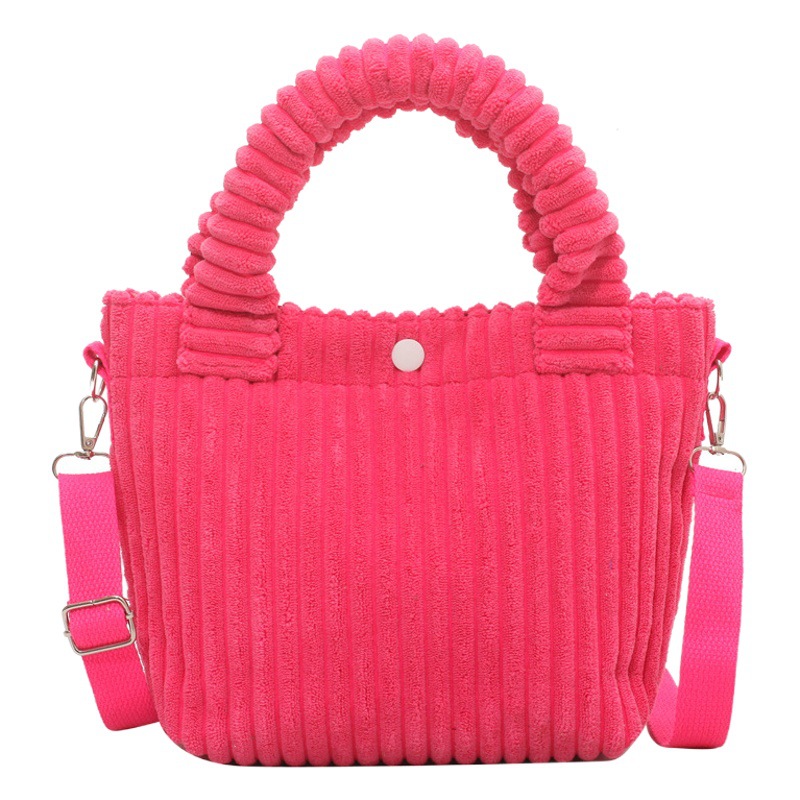 Foreign trade Women's bag corduroy 2023 new handbag Korean style fashionable sweet shoulder messenger bag one-piece delivery