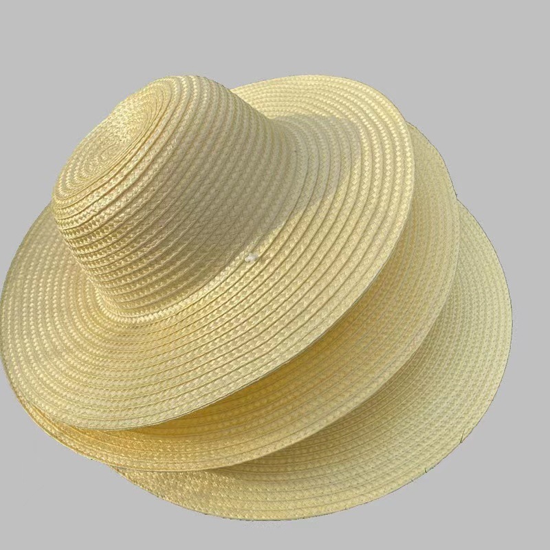Straw Hat with Large Brim for Sun Protection, Used by Farmers for Painting, Outdoor Pastoral, Plastic Woven Printing, Printable Advertising Slogan