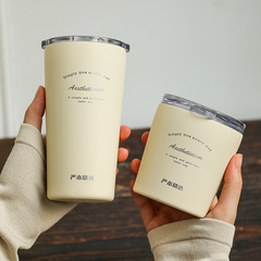 ポータブルコーヒーカップはカップ保温ins風の外に女性の洗練された贅沢な高顔値カップ保冷カップを持っている