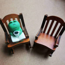 日式杂货立体木质摇椅diy迷你摆件手办装饰拍摄道具小椅子木艺