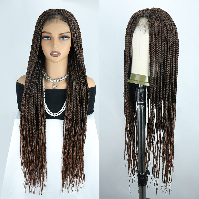 Foreign trade European and American African lace braid wig, synthetic fiber crochet braid wig, 36" hair accessory headpiece Foreign trade European and American African lace braid wig, synthetic fiber crochet braid wig, 36" hair accessory headpiece