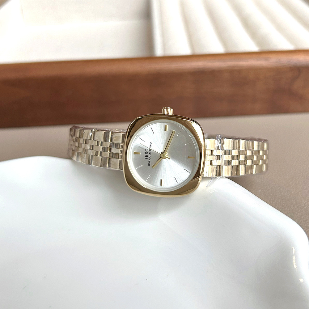 Ibso Women's Watch Silver Steel Strap Small Dial Quartz Elegant_voghion.com