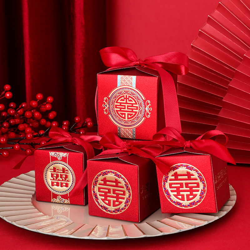 Wedding candy box wholesale wedding candy box wedding box carry-on portable gift box gift box handbag