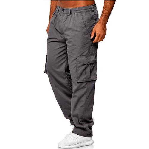 2024 Men's Casual Multi-Pocket Loose Straight Leg Work Pants Outdoor Pants Fitness Pants