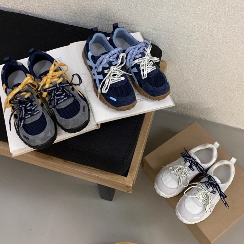 小众双鞋带厚底老爹鞋女2025秋季新款复古德训鞋透气运动休闲鞋女|undefined
