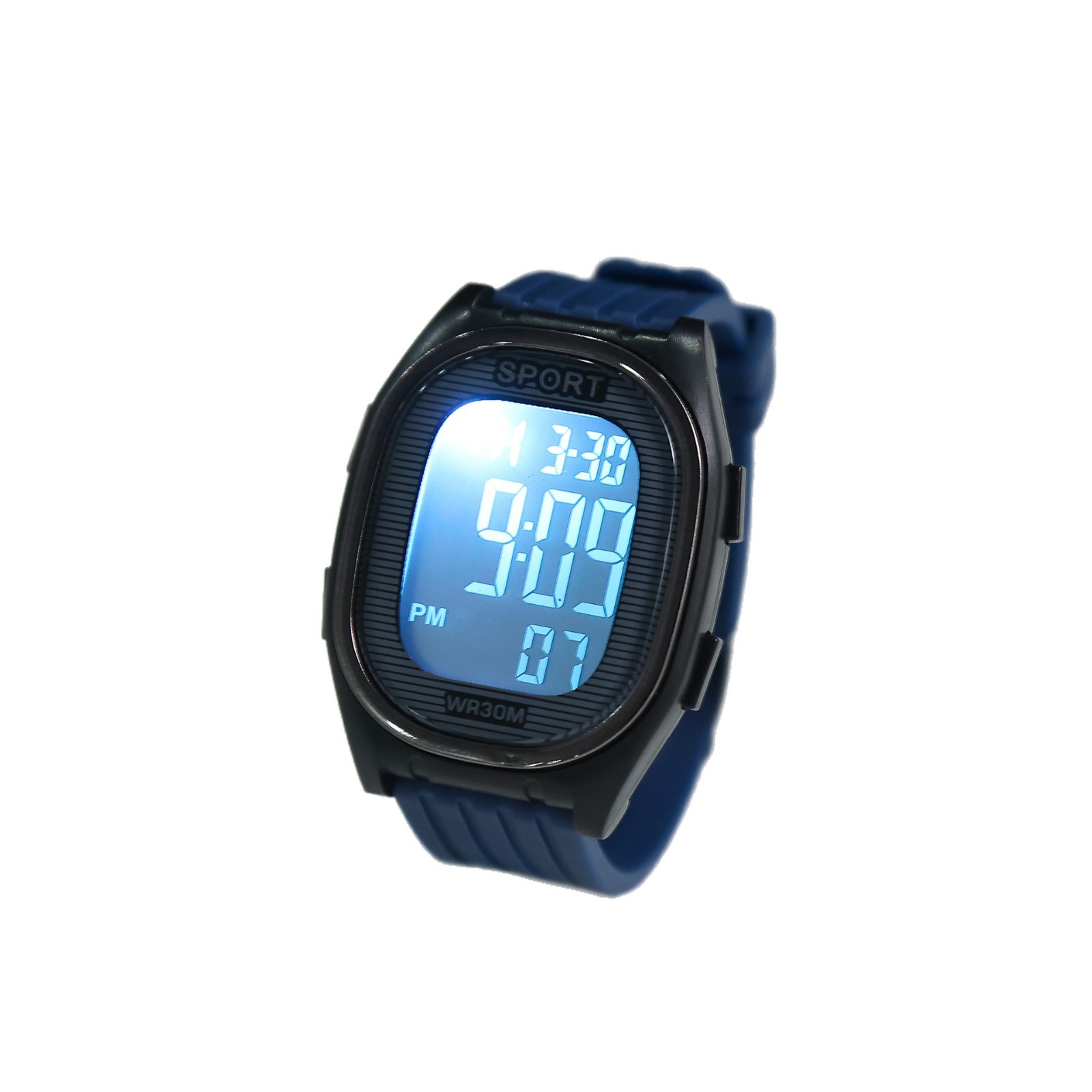 Tendencia de color para estudiantes de deportes al aire libre moda reloj electrónico multifuncional alarma de luz nocturna profundidad caja a prueba de agua fecha