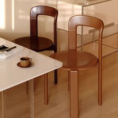 餐椅实木椅子家用复古餐桌椅中古书桌椅岛台靠背椅奶茶咖啡店凳子