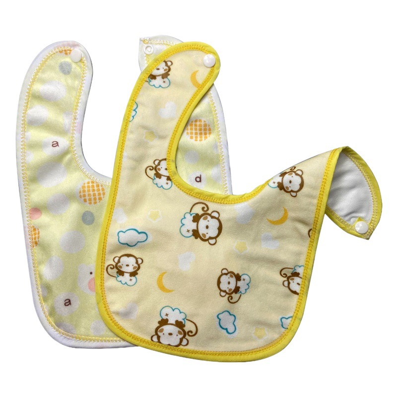Anti-filtración babero de los niños babero de dibujos animados babero cristal súper suave babero de bebé de doble capa