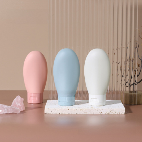 PE Flocked Soft Tube Toothpaste Bottle 60ml Nordic Travel Set Soft Tube Squeeze Bottle Flip Cap Washless Gel Dispenser Bottle