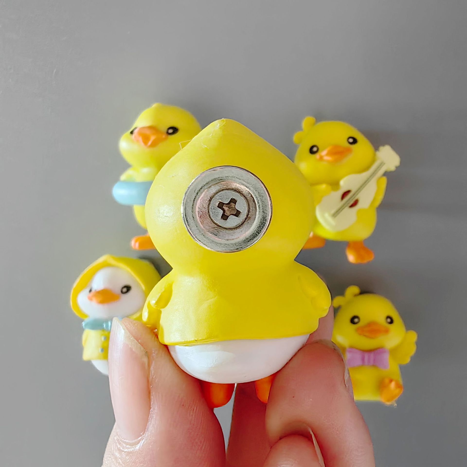 3D tridimensional lindo hogar decoración personalizada mensaje imán en línea celebridad pequeño pato amarillo imán magnético refrigerador pegatinas