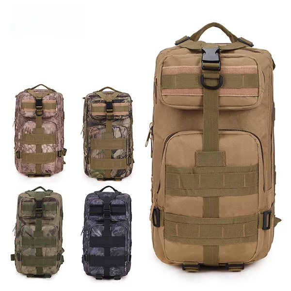 Junsheng Camouflage Tactical 3p Backpack Outdoor Sports Mountaineering Bag Hiking Bag Waterproof Wear-resistant Travel Backpack