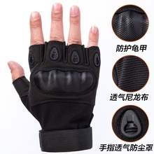 黑鹰o记运动骑行户外半指手套超纤防滑耐磨健身特种战术手套批发