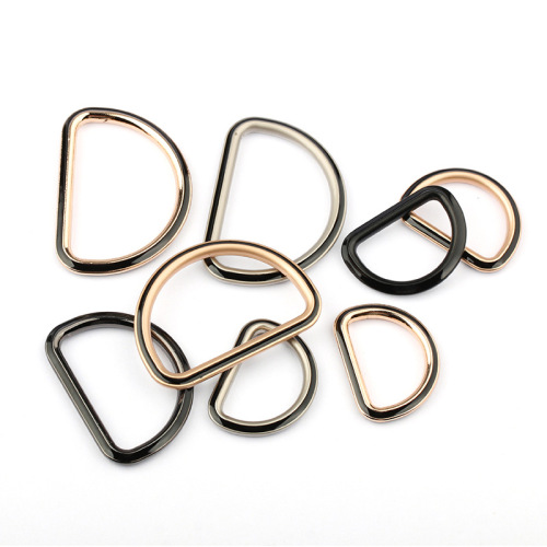 Metal drip gel D-type buckle bag half-round pull ring buckle strap connection buckle leather bag crossbody bag accessories D-shaped clip