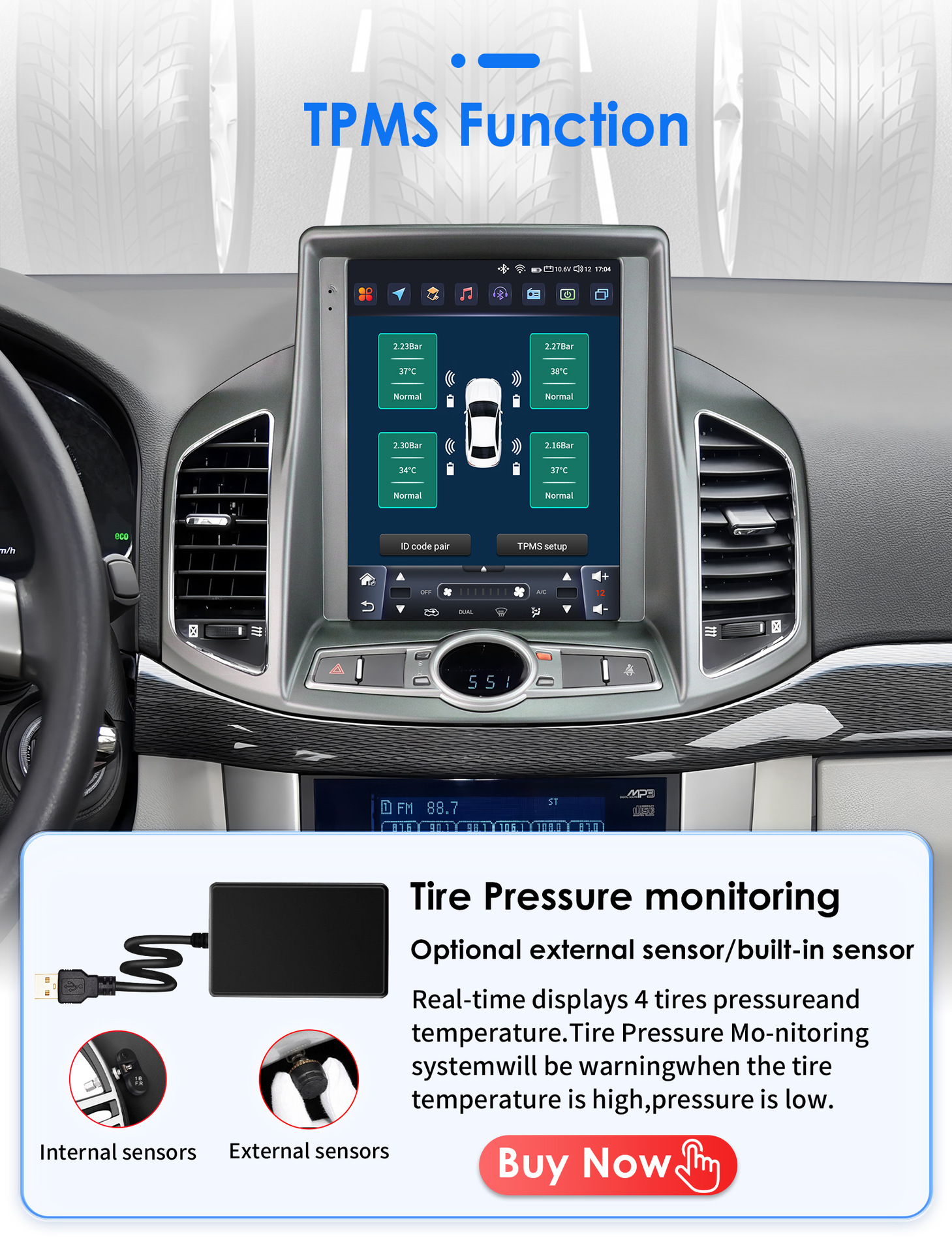 Suitable for 11-17 Models of Chevrolet Captiva Android Vertical Screen Central Control Gps Smart Car Navigation