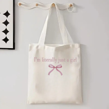 外贸跨境男女节日新年帆布包学生便携收纳手提包购物旅行单肩包