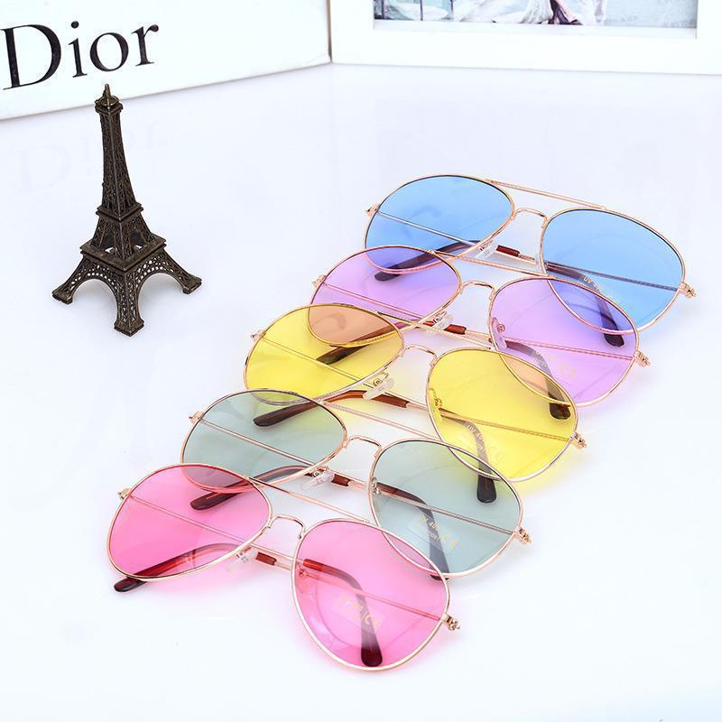 新款明星同款太阳镜潮流时尚男女式彩色镜片蛤蟆镜 驾驶墨镜