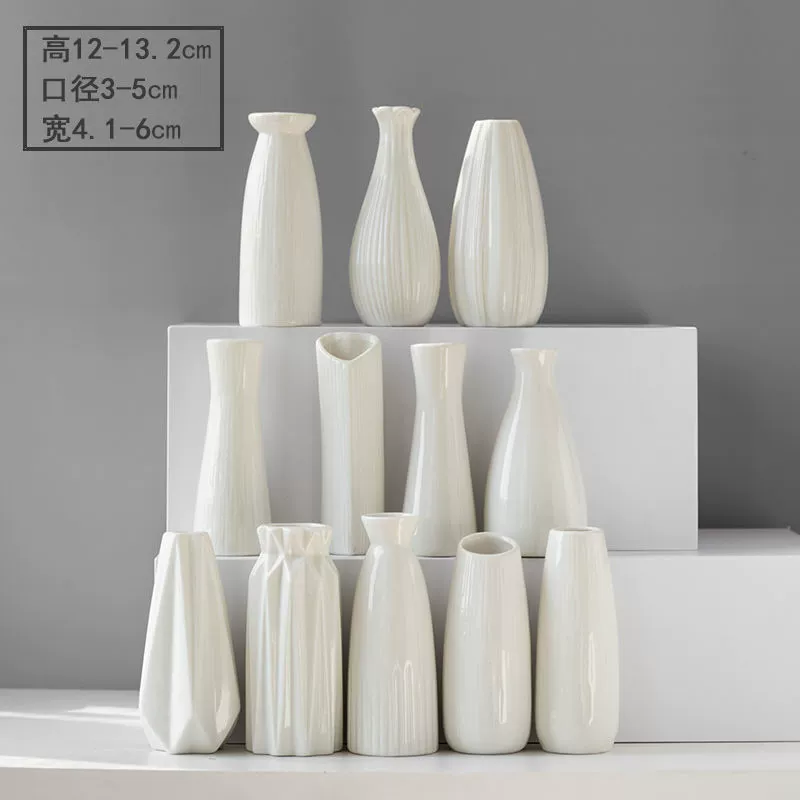 Белая минималистская керамическая ваза из сухих цветов, цветочная композиция, современная декоративная украшение, креативная водная гостиная столовая для дома Северная Европа