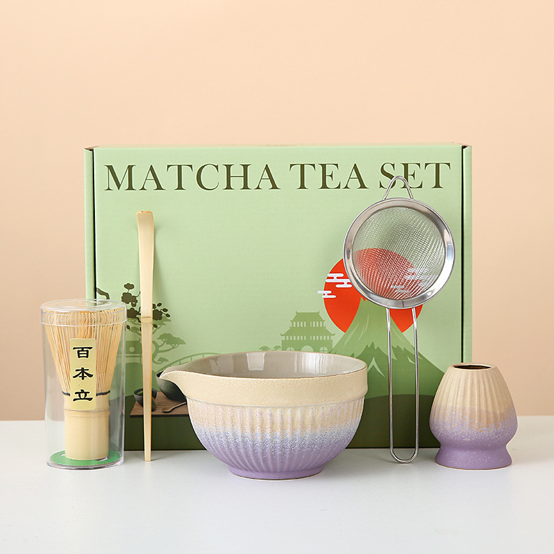 日本製抹茶茶器の国境を越えた特別供給 インスタイル 5点セット 4点セット ギフトボックス 茶筅 百本立 新製品 茶筅スタンド|undefined