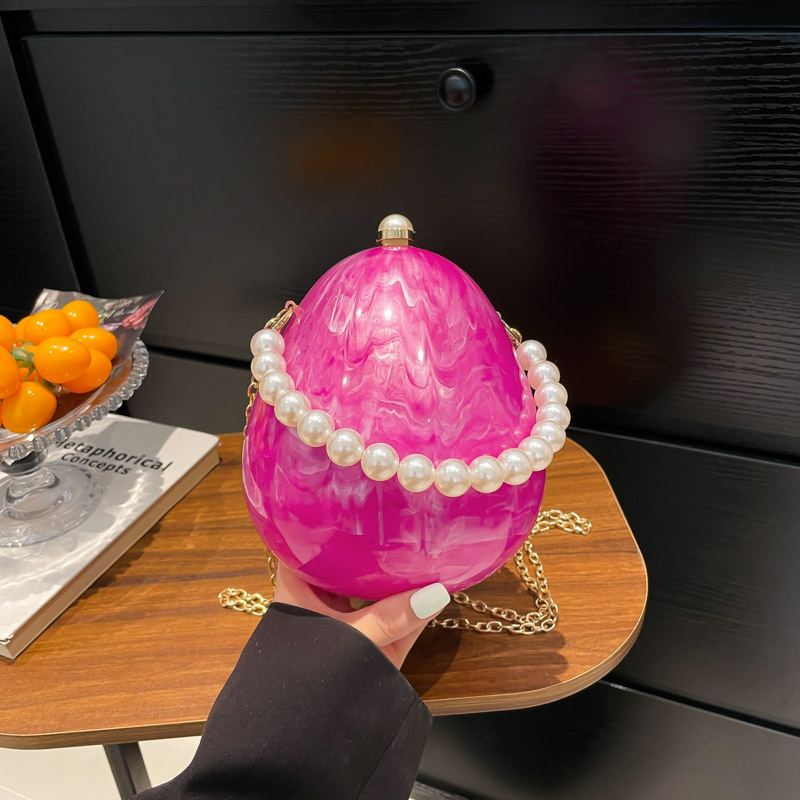 クロスボーダーニッチアンバー柄不規則アクリルシェルバッグ宴会ガチョウの卵ボックスビーズポータブルクロスボディバッグ|undefined