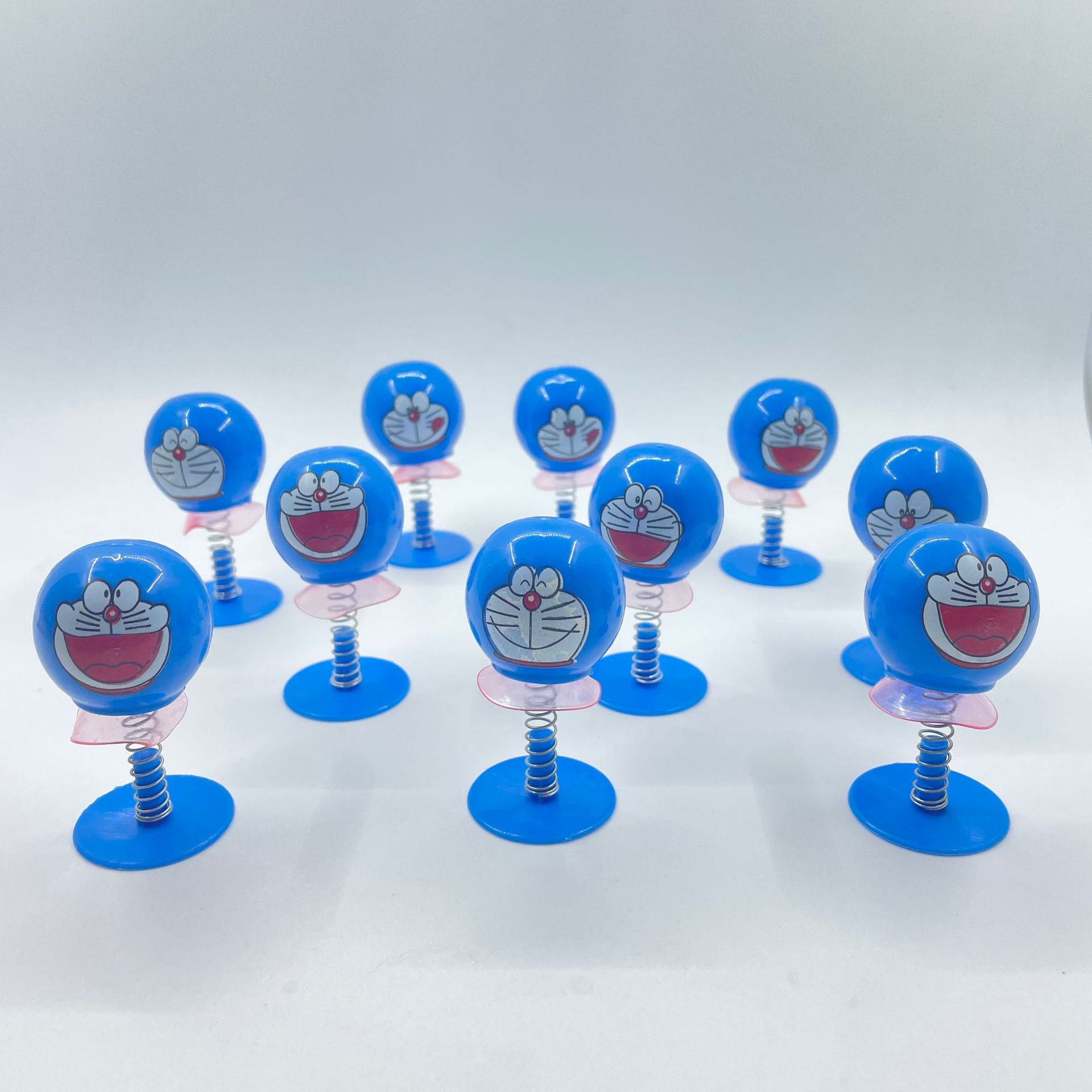 儿童创意新奇玩具叮当猫蓝胖子弹跳弹簧娃娃解压幼儿园赠品玩具|ms