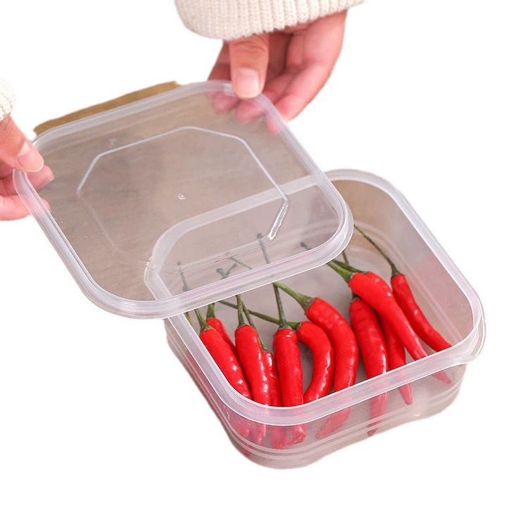 Food preservation boxes Vegetable frozen frozen refrigerator food storage fruit lattice box can be microwave