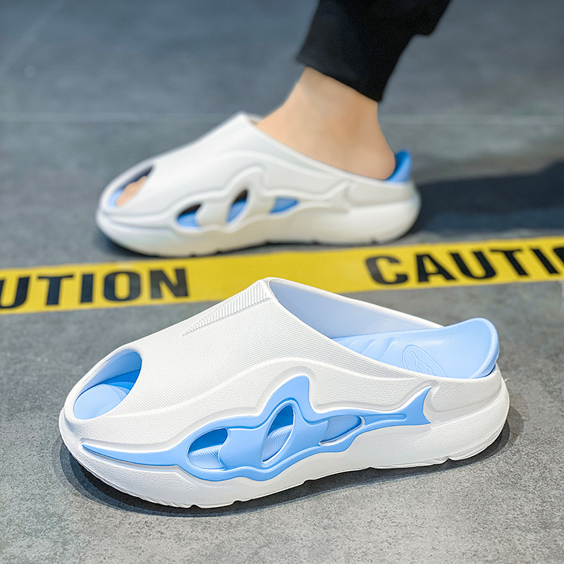 Summer New Style Shark Slippers with a Stepping-On-Clouds Feel, Men's Sports Outdoor Non-Slip Anti-Odor Soft-Soled Outdoor Thick-Soled Sandals for Women