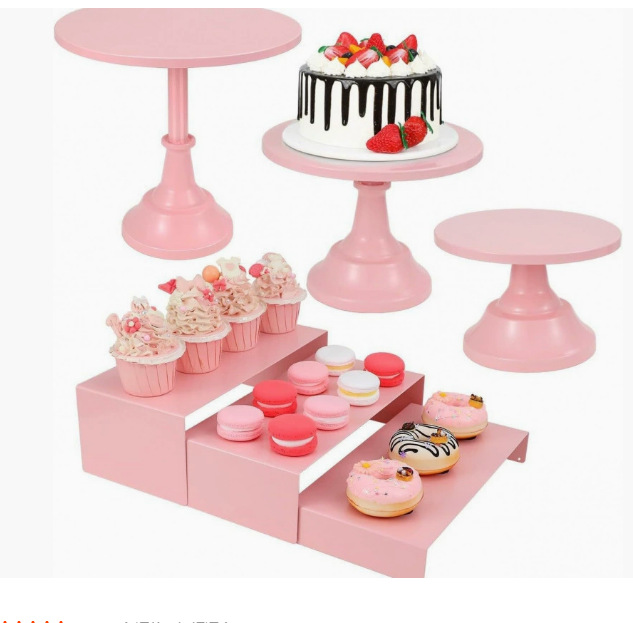 Transfronterizos dorados rosa decoración de la mesa de postres accesorios de boda estante de pastel estante de té de la tarde estante de té descanso mesa