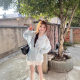Korean Style Thin Long-sleeved Hollow-out Sunscreen Knitted Sweater Women's Summer Lazy Style Loose Top for Small Women