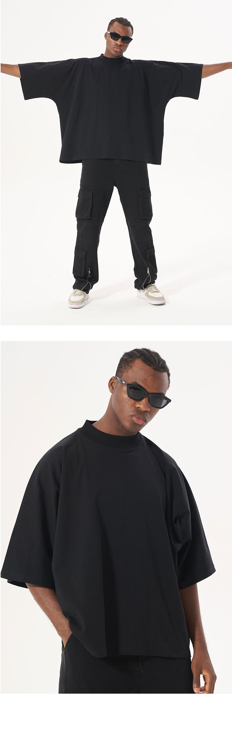 Summer, Spring and Autumn Season Men's Gender Hip-Hop Style Wholesale Men's 100 Cotton Pure Cotton Hip-Hop Solid Color Half Sleeve Men's T-shirt