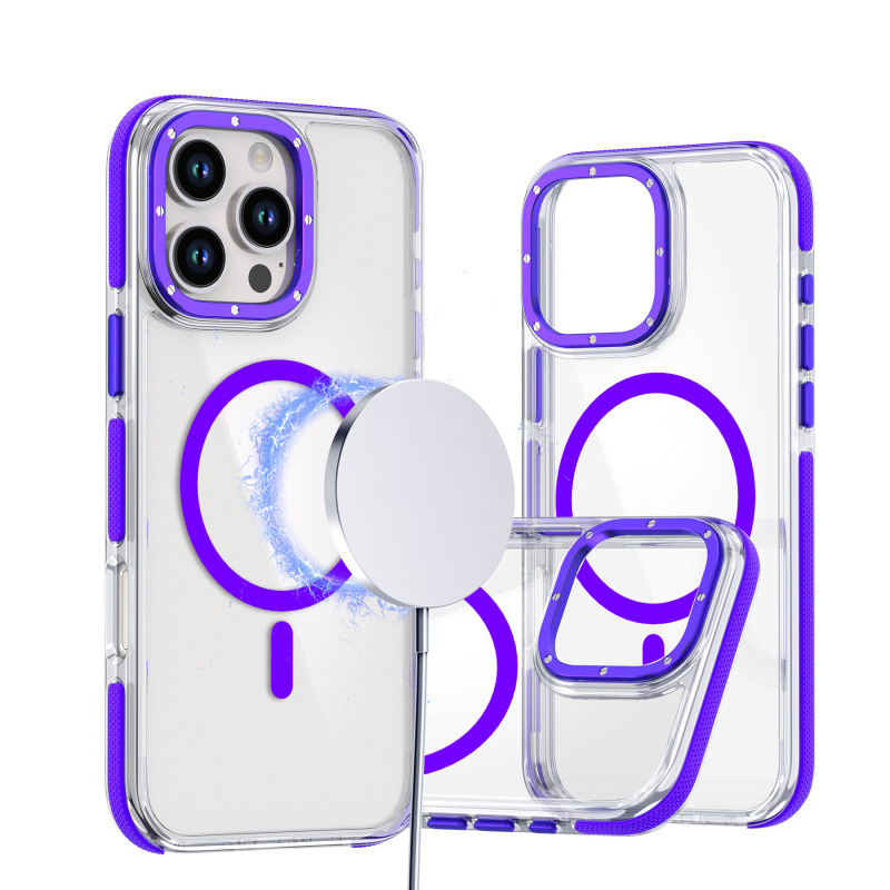 适用iPhone17ProMax磁吸手机壳双色透明苹果16E防摔全包保护15PRO|undefined